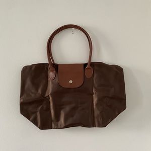 Brown tote bag